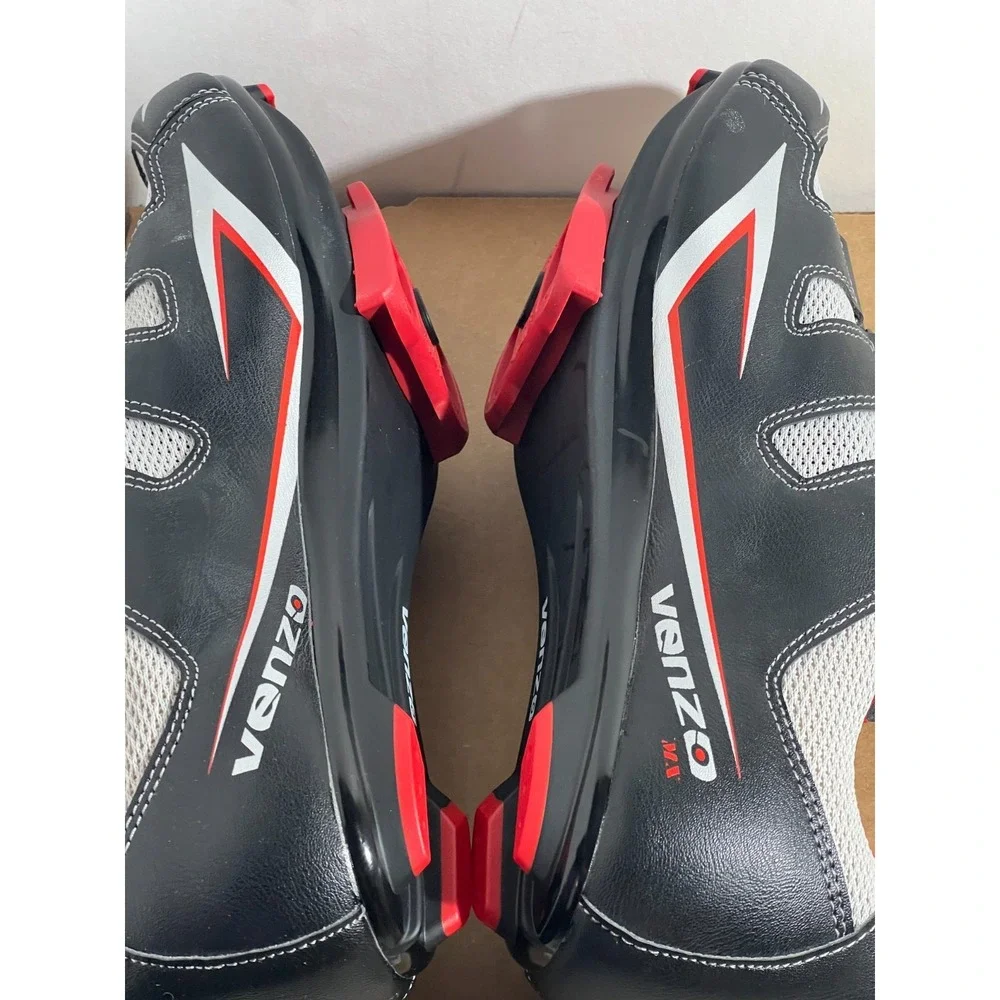 Venzo MX Men's Bicycle Bike Shoes Size 10 Multicolor Three Strap Adjustable NWOT